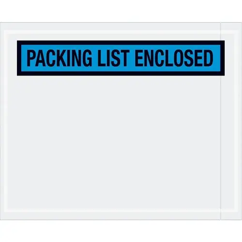 Box Partners 4 1/2 X 5 1/2" Blue "Packing List Enclosed" Envelopes Case Of 1000