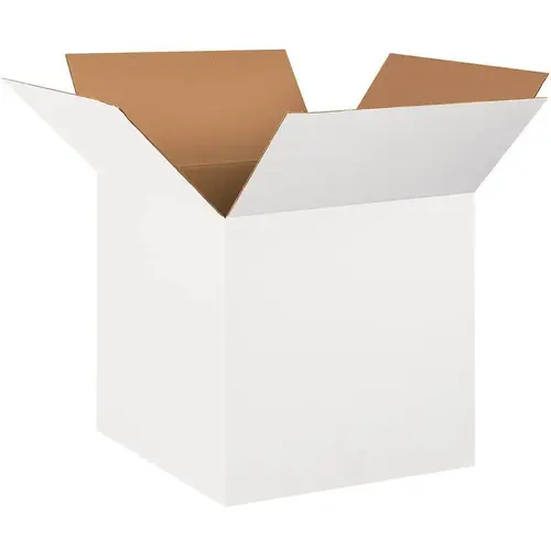 Box Partners 20 X 20 X 20" White Corrugated Boxes Package Of 10 Box Partners 20 X 20 X 20" White Corrugated Boxes Package Of 10