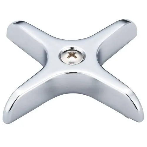 Central Brass 4-Arm Handle W/Screw-Plain Chrome