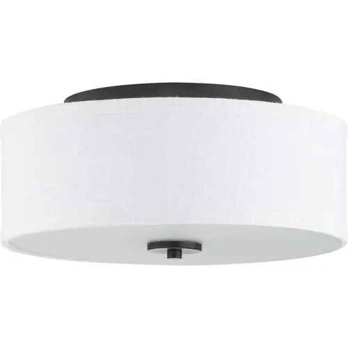Progress Lighting Inspire 2-Light Indoor Flush Mount, 13", Graphite Gray Progress Lighting Inspire 2-Light Indoor Flush Mount, 13", Graphite Gray
