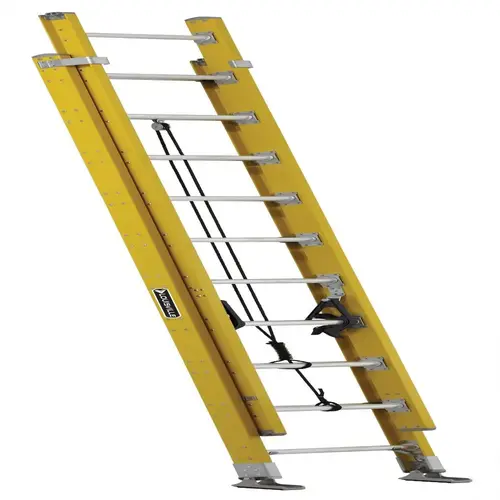 Louisville Ladder Fe4200hd 20 Ft. 375 Lb. Fiberglass 20-Step Extension Ladder Yellow Louisville Ladder Fe4200hd 20 Ft. 375 Lb. Fiberglass 20-Step Extension Ladder Yellow