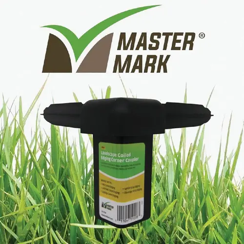 Edging Coupler Kit Master Gardener 3.5" L X 3.5" H Plastic Black Black