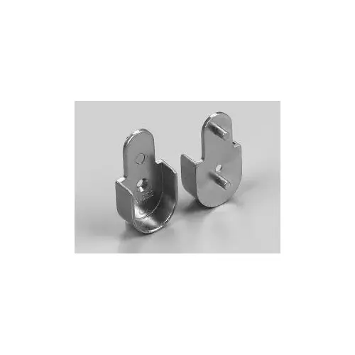 KV Commercial Closet Rod Flanges, Zinc Material, Open Round Flange With Pin, 1-1/16" Diameter, Chrome Finish