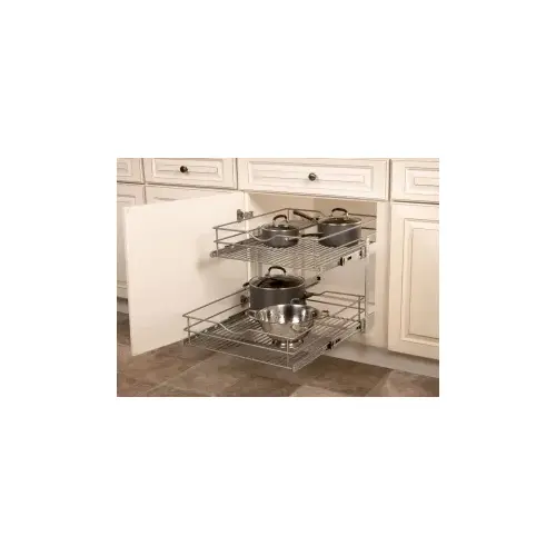 Double-Tier Multi-Use Basket Frosted Nickel Double-Tier Multi-Use Basket Frosted Nickel