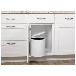 Real Solutions for Real Life EC-RS-TM-10-W Pivot-out Door-mounted Waste Bin White