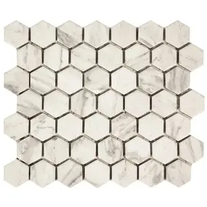 Lifeproof LP5015HEXHD1P2 Carrara 10 in. x 12 in. x 6.35 mm Ceramic Hexagon Mosaic Floor and Wall Tile (0.81 sq. ft./Each)