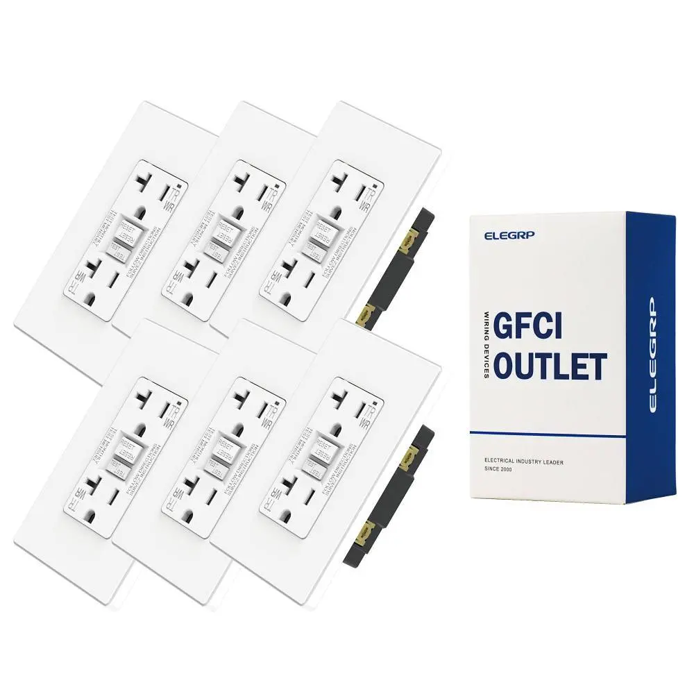 National Brand 20a Tamper & Weather Resist Gfci Wall Plate White Package Of 6 EG19S20TW-0106 National Brand 20a Tamper & Weather Resist Gfci Wall Plate White Package Of 6 EG19S20TW-0106