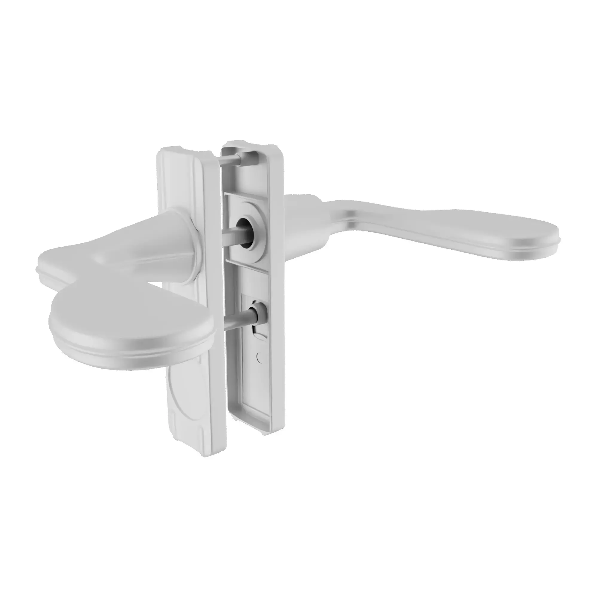 Brixwell 900-7323w Lever Latch Set White with Night Lock
