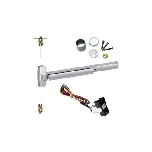 KIT - CVR (Concealed Vertical Rods) Exit Device, RX (Request to Exit Switch), 110MD-NL Night Latch Cylinder Assembly, 48" x Up to 96", Hex Dogging, Grade 1, 626/US26D Satin Chrome KIT - CVR (Concealed Vertical Rods) Exit Device, RX (Request to Exit Switch), 110MD-NL Night Latch Cylinder Assembly, 48" x Up to 96", Hex Dogging, Grade 1, 626/US26D Satin Chrome