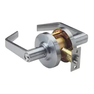 PDQ SD116-PHL-626-234-ASA-D SD Series Cylindrical Lockset, Entrance, Philadelphia Lever, Schlage C Keyway, ANSI/ASA Strike, 2-3/4 Backset, Grade 2, 626/US26D Satin Chrome