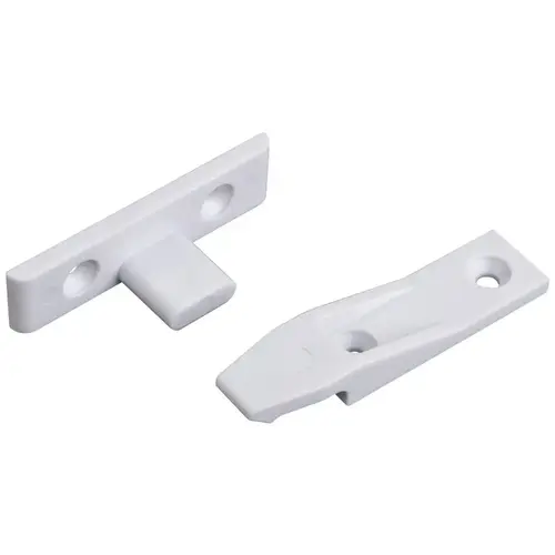White Plastic Suspension Fitting Connector for False Fronts White Plastic Suspension Fitting Connector for False Fronts