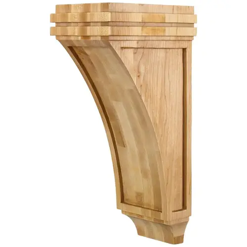 5" W x 7" D x 14" H Maple Mission Corbel Unfinished