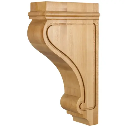 3" W x 7-3/4" D x 14" H Rubberwood Arts & Crafts Corbel Unfinished 3" W x 7-3/4" D x 14" H Rubberwood Arts & Crafts Corbel Unfinished