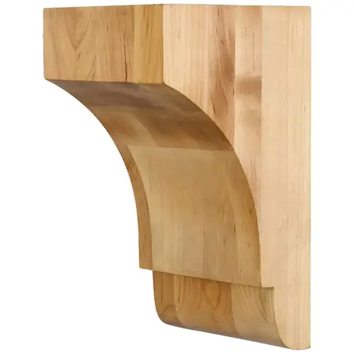 5" W x 5" D x 9" H Alder Minimalist Corbel Unfinished