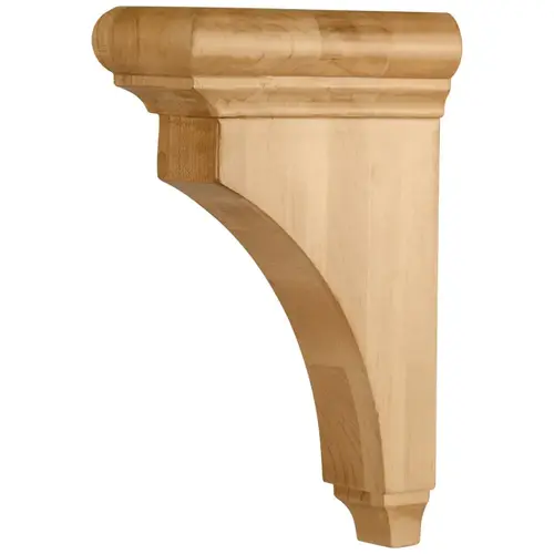 3" W x 6-1/2" D x 10" H Alder Bullnose Cap Corbel Unfinished