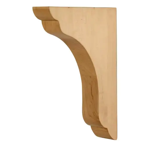 1-3/4" W x 7" D x 10" H Rubberwood Scalloped End Corbel Unfinished 1-3/4" W x 7" D x 10" H Rubberwood Scalloped End Corbel Unfinished