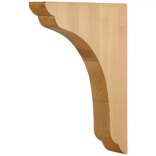 1-3/4" W x 9" D x 12" H Rubberwood Scalloped End Corbel Unfinished 1-3/4" W x 9" D x 12" H Rubberwood Scalloped End Corbel Unfinished