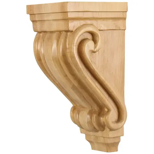 4-1/2" W x 5" D x 10" H Maple Scrolled Corbel Unfinished 4-1/2" W x 5" D x 10" H Maple Scrolled Corbel Unfinished