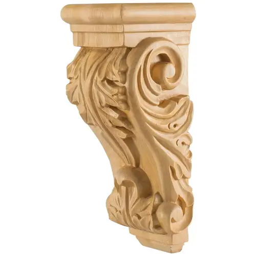 4-7/8" W x 4-1/2" D x 12" H Cherry Acanthus Corbel Unfinished 4-7/8" W x 4-1/2" D x 12" H Cherry Acanthus Corbel Unfinished