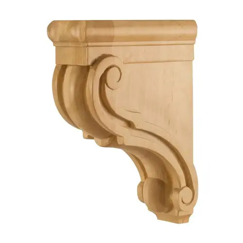 3" W x 7" D x 10" H Rubberwood Scrolled Corbel Unfinished 3" W x 7" D x 10" H Rubberwood Scrolled Corbel Unfinished
