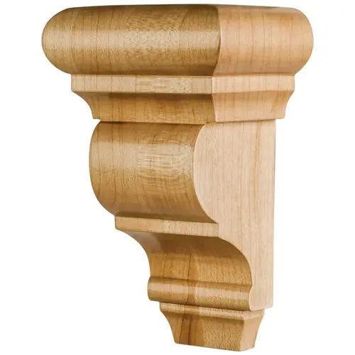 3" W x 2-1/2" D x 5" H Maple Smooth Corbel Unfinished 3" W x 2-1/2" D x 5" H Maple Smooth Corbel Unfinished