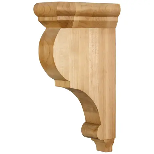 3" W x 6-1/2" D x 12" H Oak Smooth Corbel Unfinished