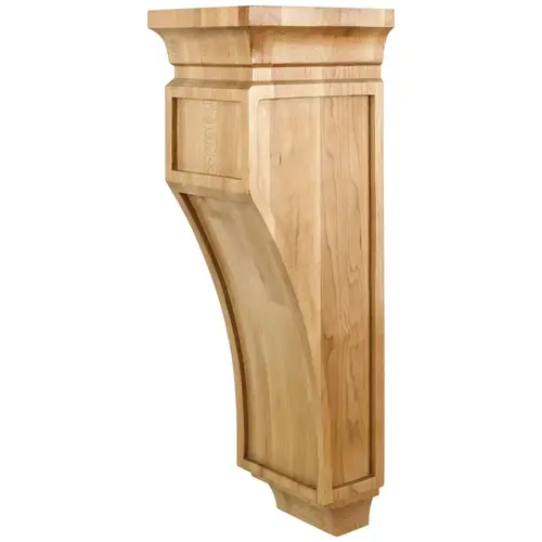 6-3/4" W x 7-3/4" D x 22" H Rubberwood Mission Corbel Unfinished