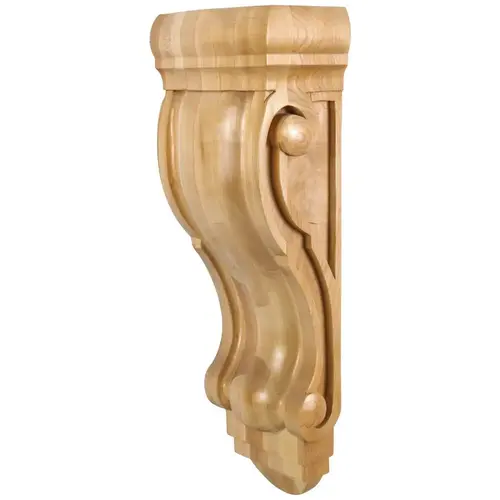 8-1/4" W x 5-1/4" D x 22" H Maple Scrolled Corbel Unfinished 8-1/4" W x 5-1/4" D x 22" H Maple Scrolled Corbel Unfinished