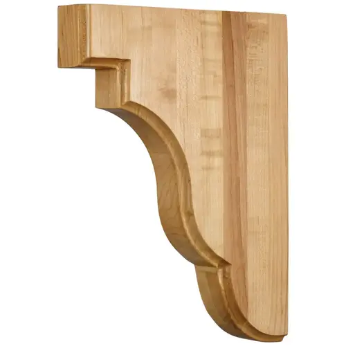 1-3/4" W x 8-1/2" D x 11" H Maple Square Edge Corbel Unfinished 1-3/4" W x 8-1/2" D x 11" H Maple Square Edge Corbel Unfinished