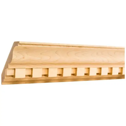 1-1/4" D x 5-1/2" H Alder Dentil Crown Moulding Unfinished - 96" Length 1-1/4" D x 5-1/2" H Alder Dentil Crown Moulding Unfinished - 96" Length