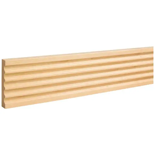5/8" D x 3" H Poplar Fluted Moulding Unfinished 5/8" D x 3" H Poplar Fluted Moulding Unfinished