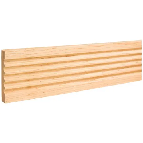 5/8" D x 3-1/2" H Hard Maple Fluted Moulding Unfinished - 96" Length 5/8" D x 3-1/2" H Hard Maple Fluted Moulding Unfinished - 96" Length