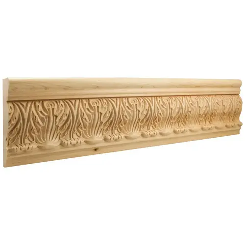 1-1/4" D x 5-3/4" H Basswood Acanthus Hand Carved Moulding Unfinished 1-1/4" D x 5-3/4" H Basswood Acanthus Hand Carved Moulding Unfinished