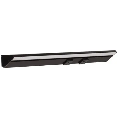 18-1/2" RM Series Lighted Power Strip, 600 Lm/Ft Higher Output, Black finish, Black receptacles, Cool White 4000K 18-1/2" RM Series Lighted Power Strip, 600 Lm/Ft Higher Output, Black finish, Black receptacles, Cool White 4000K