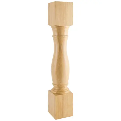 6" W x 6" D x 35-1/2" H Cherry Turned Post Unfinished 6" W x 6" D x 35-1/2" H Cherry Turned Post Unfinished