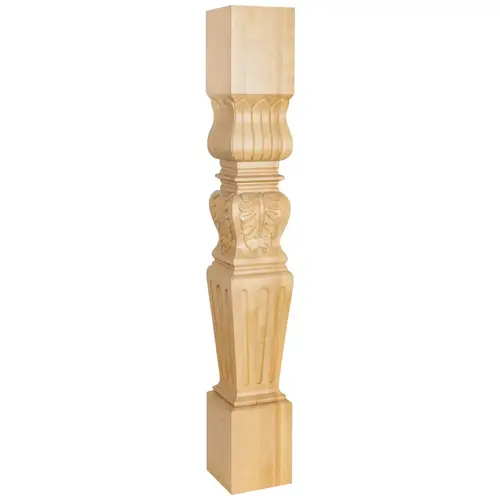 5" W x 5" D x 35-1/2" H Cherry Fluted Acanthus Post Unfinished 5" W x 5" D x 35-1/2" H Cherry Fluted Acanthus Post Unfinished