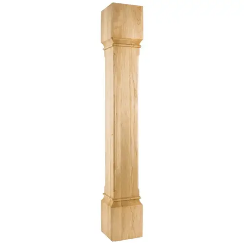 6" W x 6" D x 42" H Hard Maple Fluted Edge Post Unfinished 6" W x 6" D x 42" H Hard Maple Fluted Edge Post Unfinished