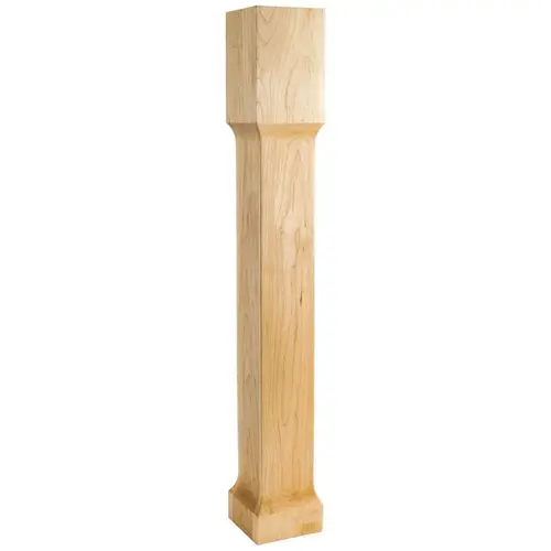 5" W x 5" D x 35-1/2" H Cherry Square Recessed Post Unfinished 5" W x 5" D x 35-1/2" H Cherry Square Recessed Post Unfinished