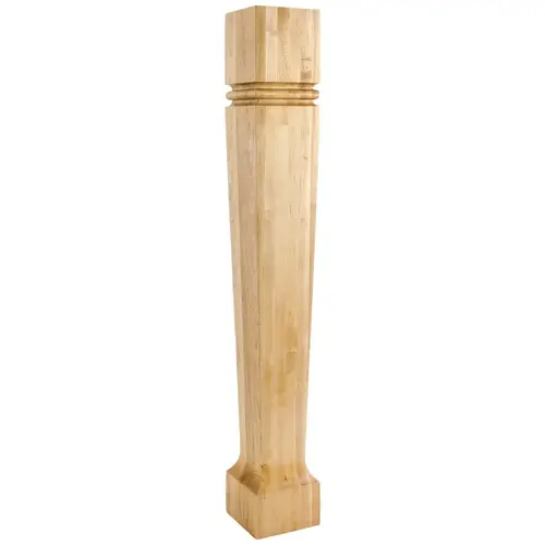5" W x 5" D x 35-1/2" H Cherry Bullnose Tapered Post Unfinished 5" W x 5" D x 35-1/2" H Cherry Bullnose Tapered Post Unfinished