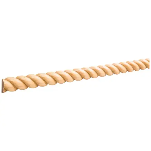 1/2" D x 1" H Poplar Half Round Rope Moulding Unfinished - 96" Length - pack of 3 1/2" D x 1" H Poplar Half Round Rope Moulding Unfinished - 96" Length - pack of 3