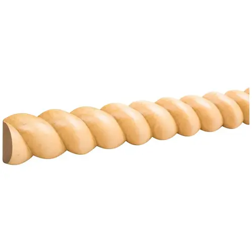 1" D x 2" H Alder Half Round Rope Moulding Unfinished - 96" Length 1" D x 2" H Alder Half Round Rope Moulding Unfinished - 96" Length