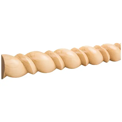 1" D x 2" H Alder Beaded Half Round Rope Moulding Unfinished - 96" Length 1" D x 2" H Alder Beaded Half Round Rope Moulding Unfinished - 96" Length