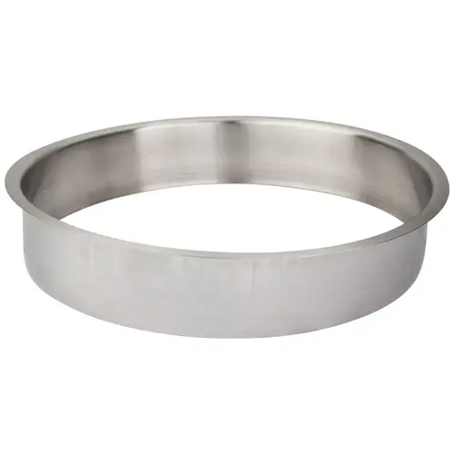 10" Diameter 2" Height Brushed Stainless Steel Trash Can Ring 10" Diameter 2" Height Brushed Stainless Steel Trash Can Ring