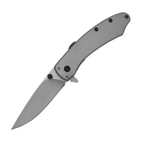 Cattlemans Scythe Assist Open Linerlock Knife - Stainless Cattlemans Scythe Assist Open Linerlock Knife - Stainless