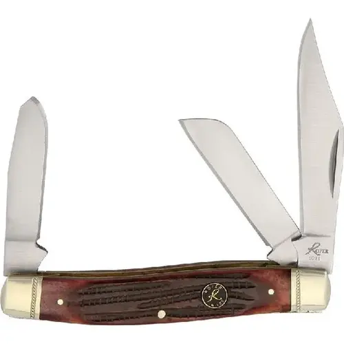 Roper Stockman Closed Knife - Tobacco
