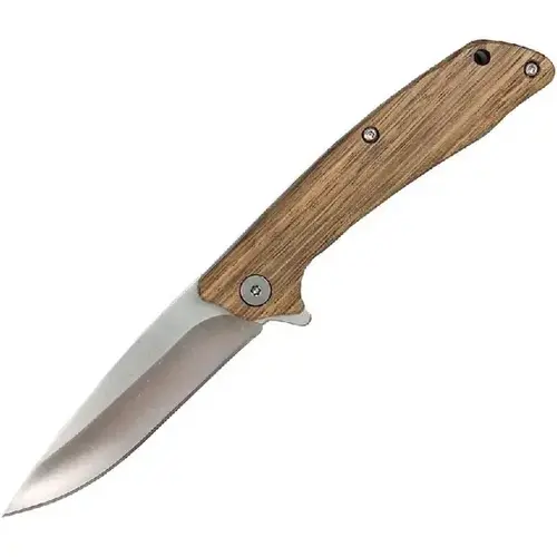 Roper Junior Outlaw Linerlock Knife - Zebra Wood