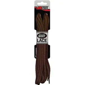 JobSite 54012 Durable Braided Boot & Shoe Laces - Brown / 60 inches