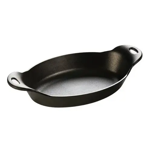 Heat Treated Oval Cast Iron Server - 36 oz.