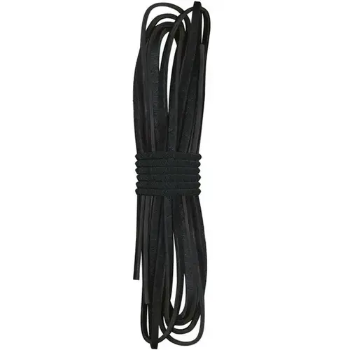 Premium Leather Shoe & Boot Laces - Black / 72 inches