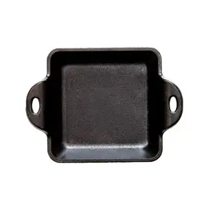 LODGE HMSS Heat Treated Square Cast Iron Mini Server - 10 oz